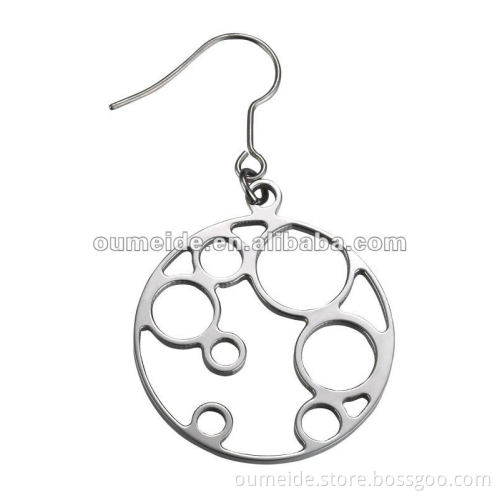 OEM/ODM Metal Factory-Hollow round fashion earring